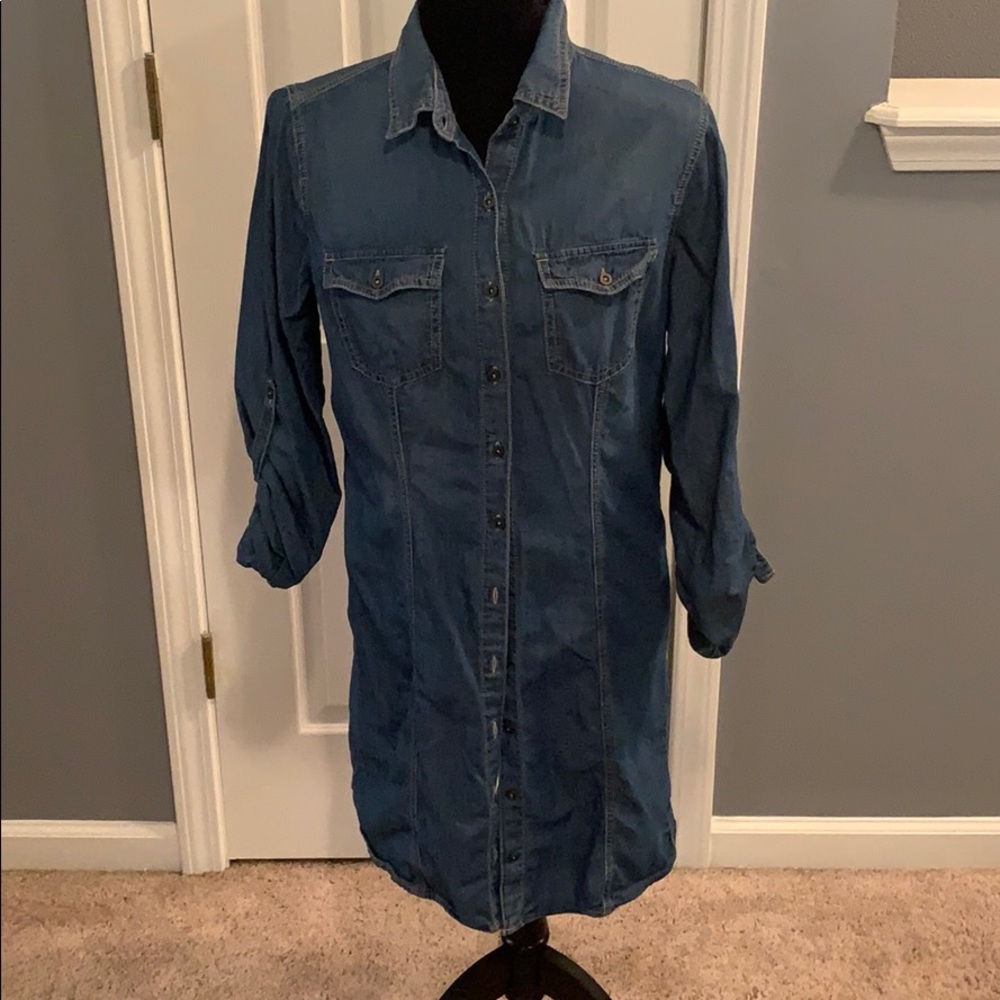 Denim fitted dress
